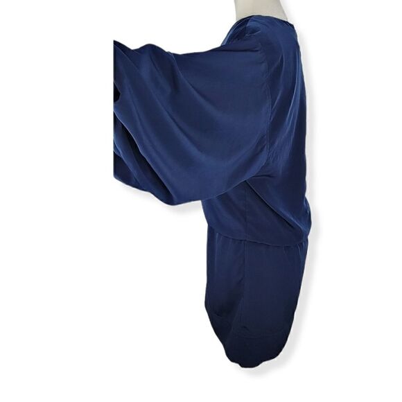 Laundry Navy Blue V-neck 3/4 sleeves Dress Size 2 - Picture 5 of 6